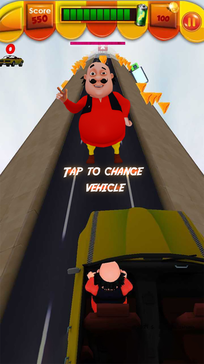 Motu Patlu School Bus Run Game游戏截图