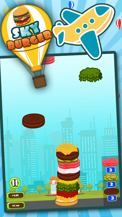 Sky Burger Mania Restaurant : Sky High Burger Tower a Burger maker game游戏截图