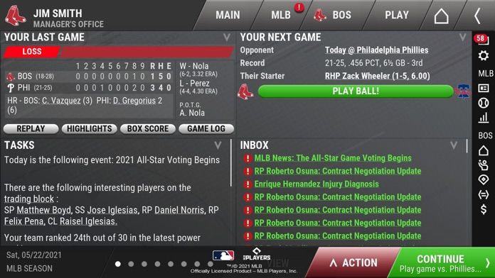 OOTP Baseball Go!游戏截图