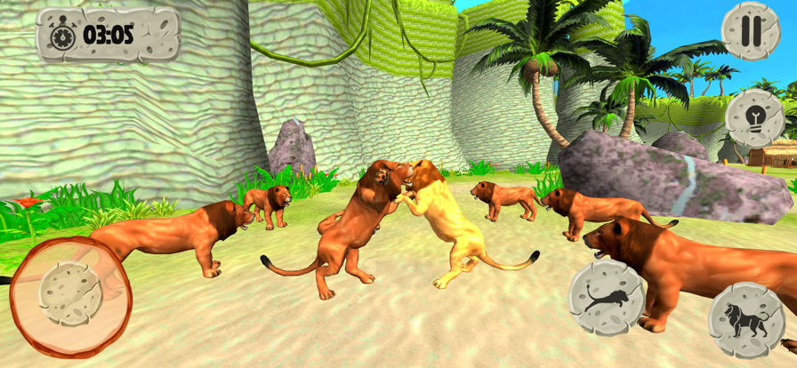 Angry Lion Wild Animal Hunting游戏截图