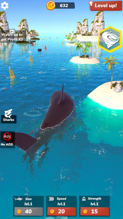 Idle Shark 2-Mega Tycoon Game游戏截图