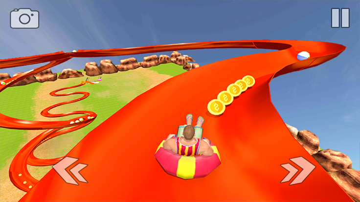 水滑梯上山冲游戏截图