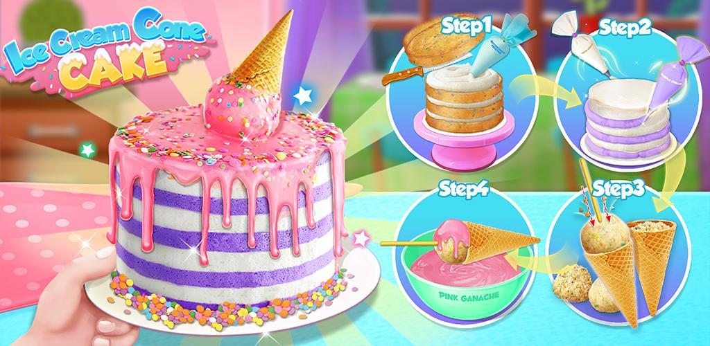 Ice Cream Cone Cake - Sweet Trendy Desserts游戏截图