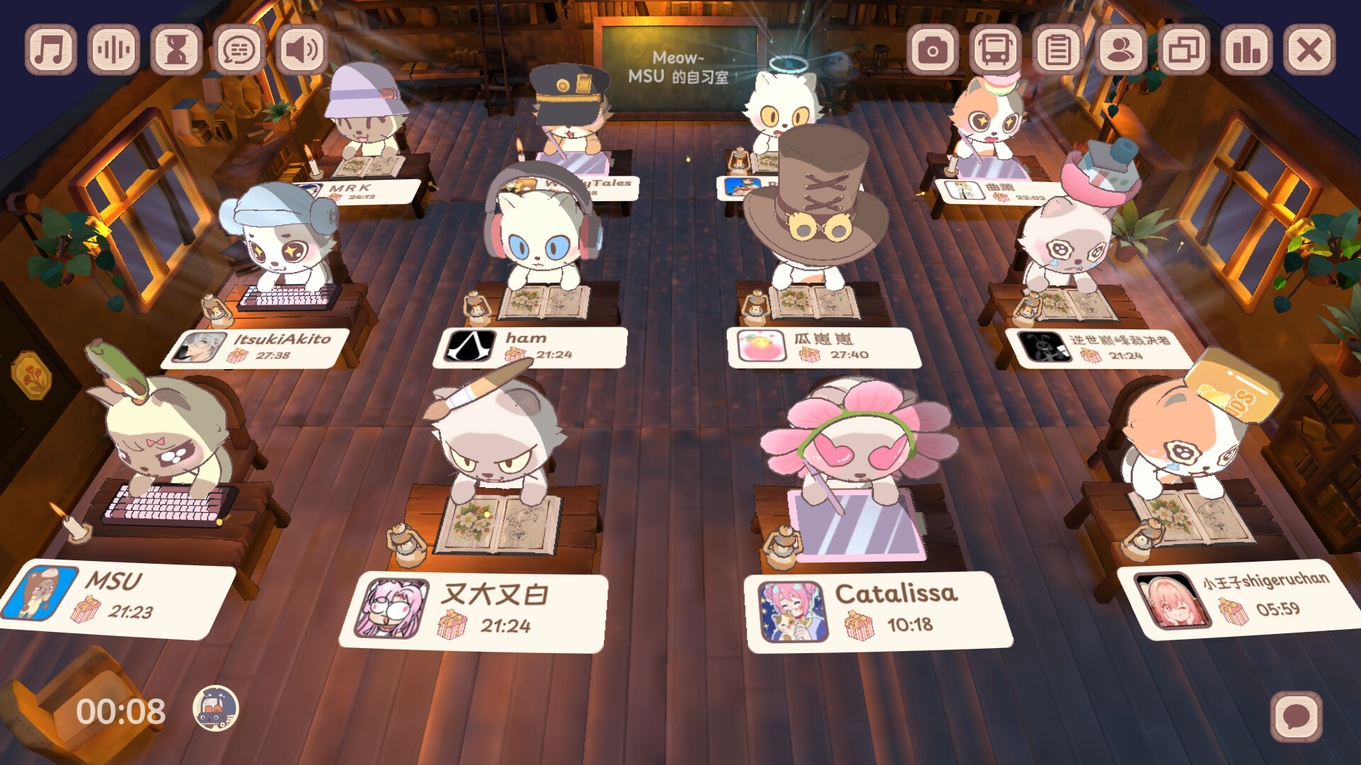 萌宠不摸鱼：Lofi猫游戏截图