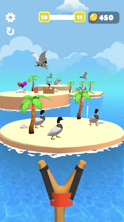 Slingshot 3D - Bird Hunt游戏截图