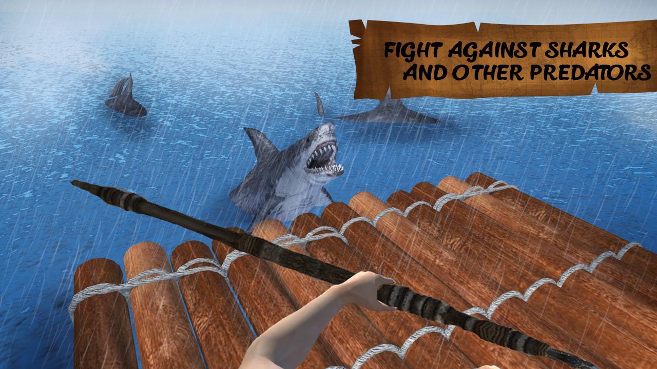 shark attack ocean survival raft game download