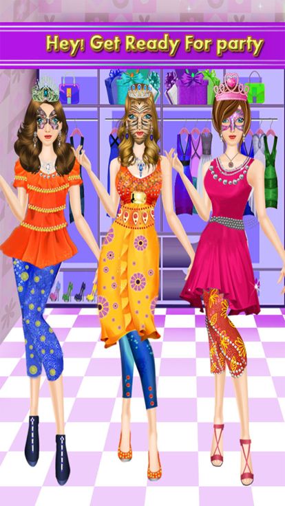 一方 女孩 脸上 油漆 沙龙 - 超级巨星 女孩游戏截图