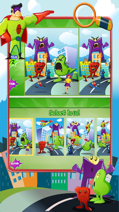 超级英雄大冒险找茬找不同单机游戏游戏截图