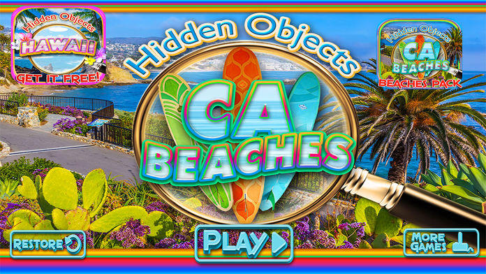 Hidden Objects California Beaches & Ocean Puzzle游戏截图
