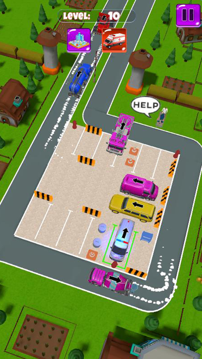 Ambulance Parking Jam游戏截图