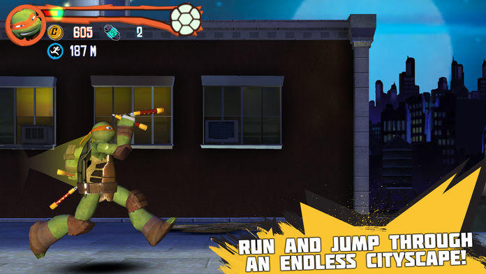 Teenage Mutant Ninja Turtles: Rooftop Run游戏截图