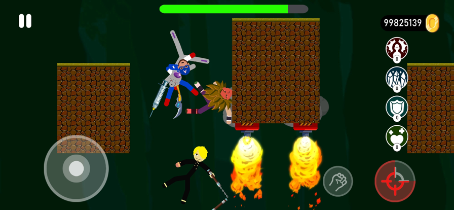 火柴人格斗- 超级英雄大乱斗打架决斗打仗联盟战争动画版小游戏游戏截图