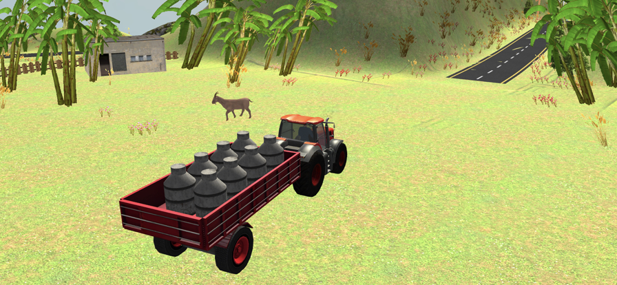 Hill tractor trolley transport游戏截图