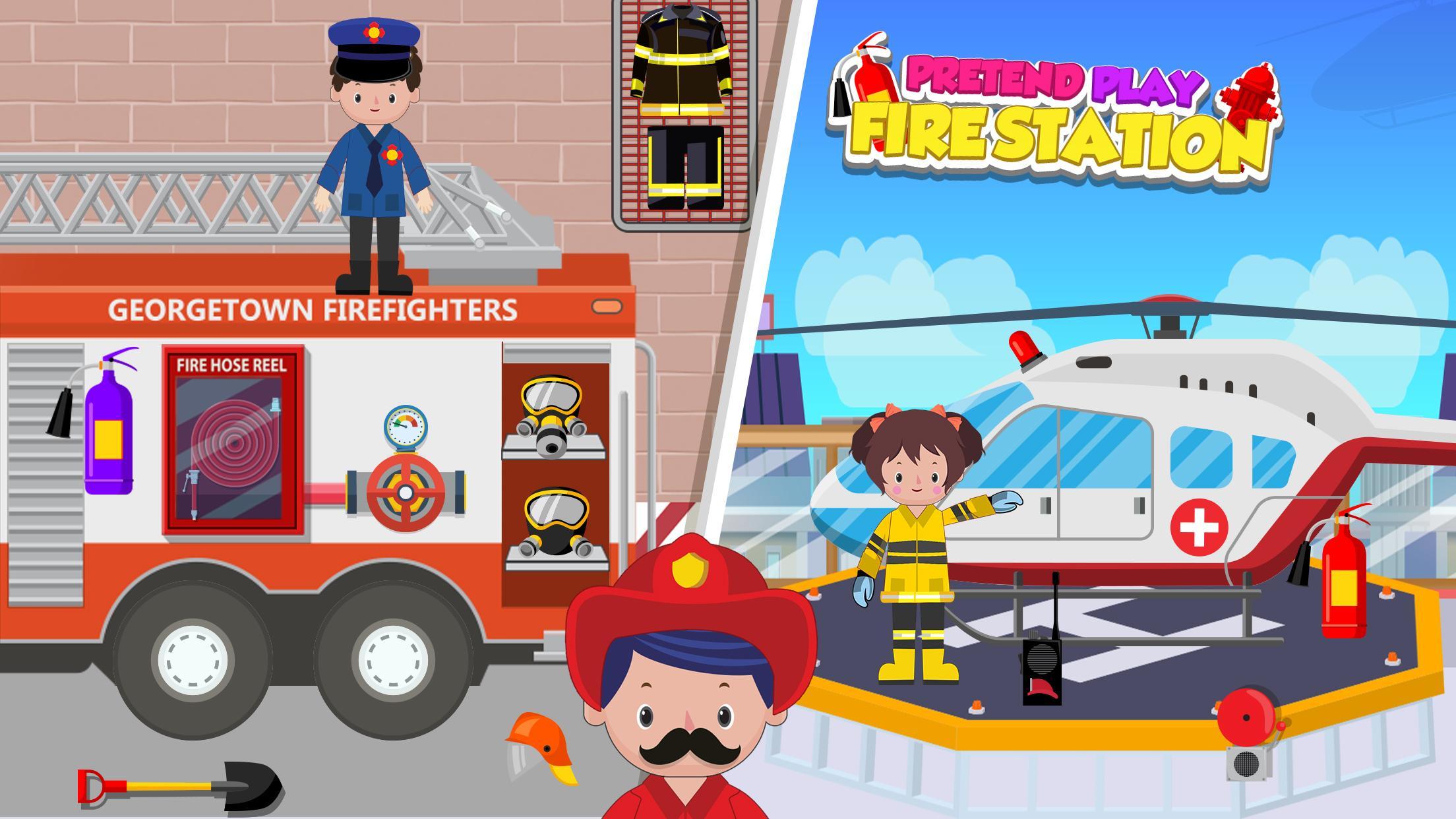 Pretend Play Fire Station Town Firefighter Story ดาวน โหลดเกม Taptap