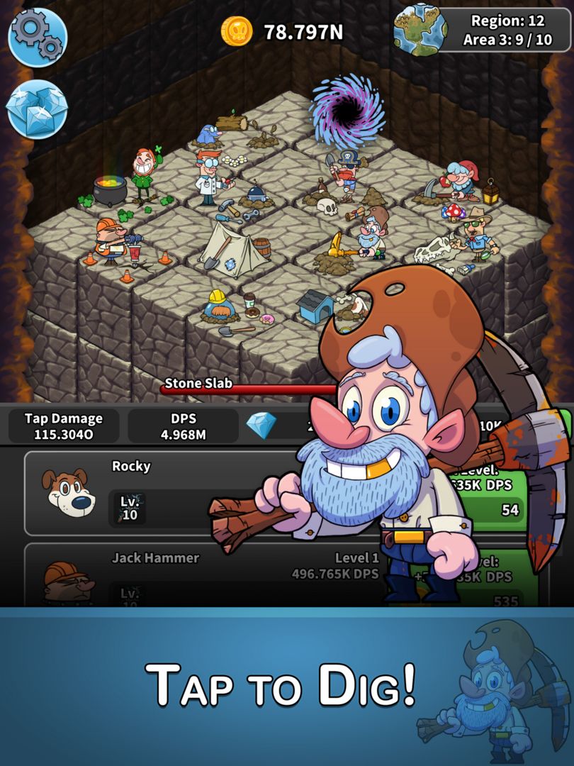 Tap Tap Dig - Idle Clicker Game游戏截图