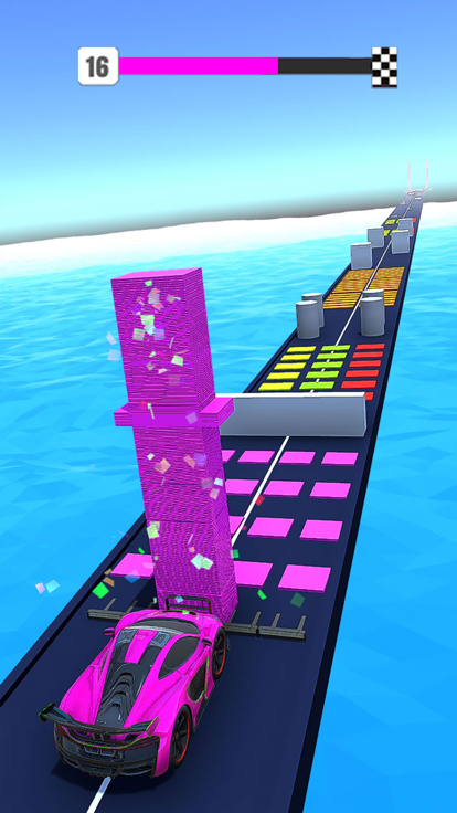 汽车堆叠破折号：堆叠颜色游戏截图