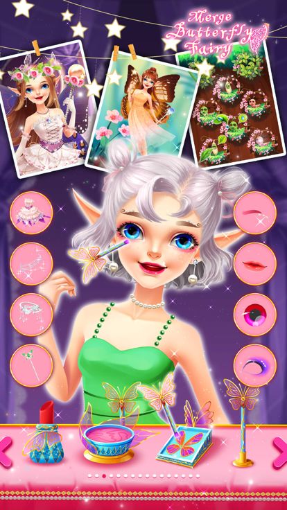 女孩装扮游戏:蝴蝶姑娘之花花世界游戏截图