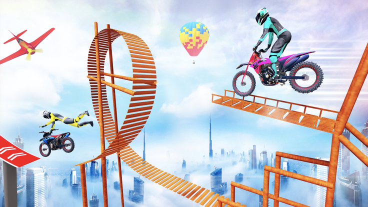 特技 自行车   赛车   游戏 3D游戏截图