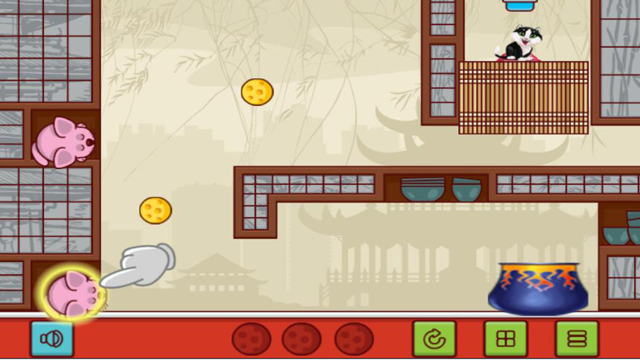 看门猫一起来吃奶酷游戏截图