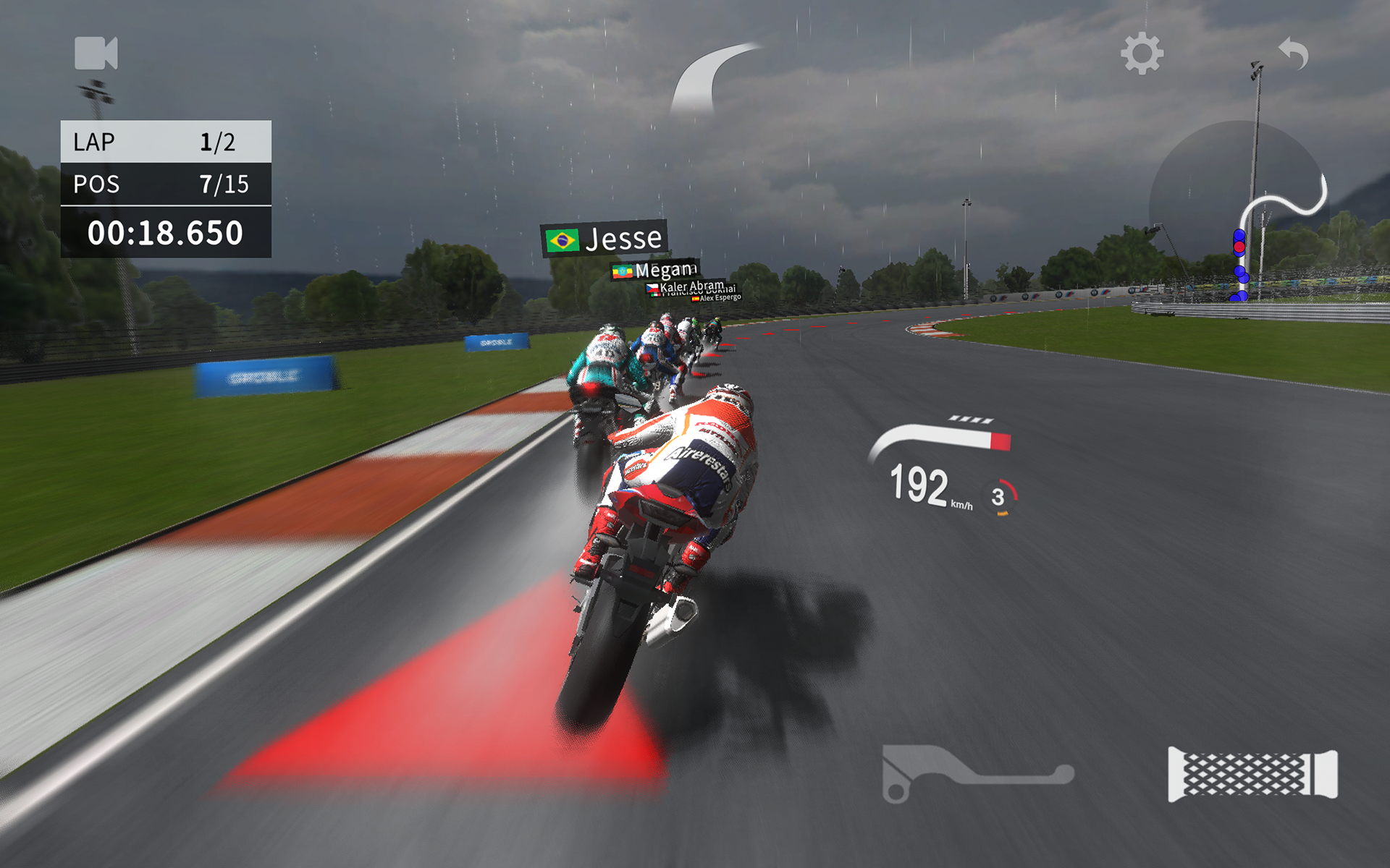 moto racer 3 how to change cameras