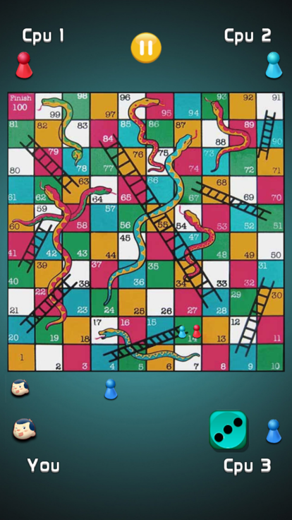 经典飞行棋跳棋 - 骰子蛇和梯多人游戏游戏截图