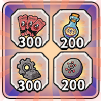 奖券300基因药剂200铁料300魂石200