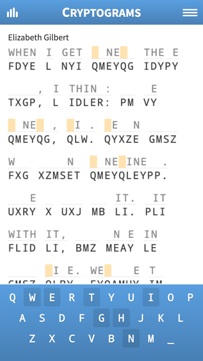 Cryptogram · Cryptoquote Game游戏截图