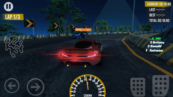 Night Race - 山地快速逼真的跑车竞赛游戏截图