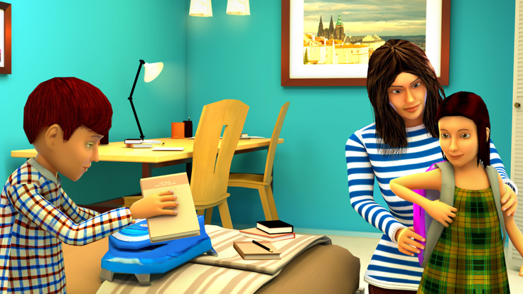 真实 虚拟 家庭 生活: 妈妈 和 爸爸 模拟器 游戏游戏截图