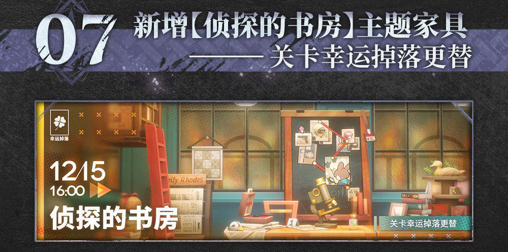 新增【侦探的书房】主题家具