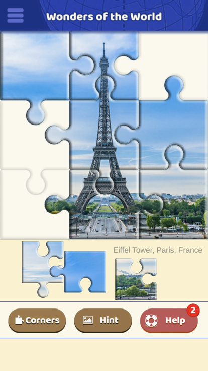 Wonders of the World Puzzle游戏截图