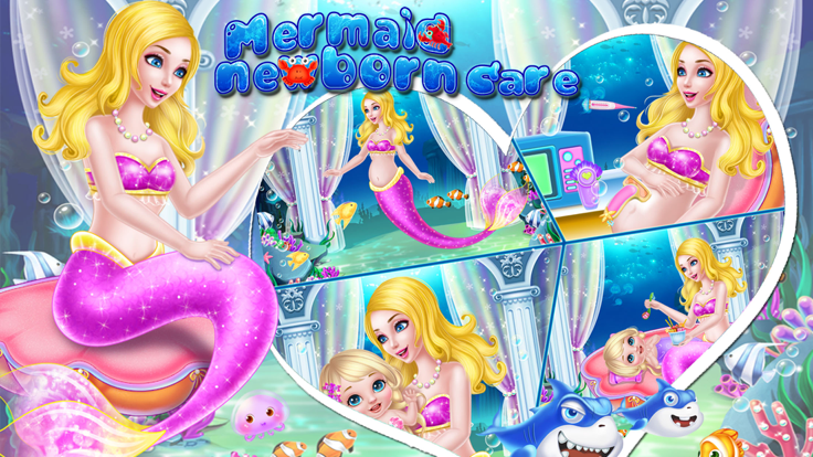 美人鱼新生宝贝关心护理－护士游戏截图