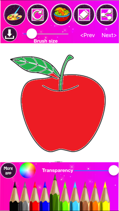 Fruit & Vegetables Coloring游戏截图