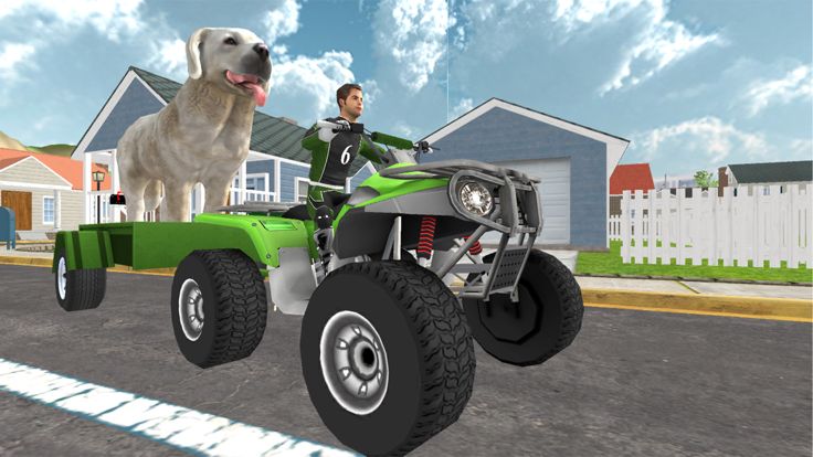 Pet Dog ATV Cargo Transport游戏截图