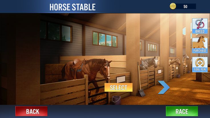 我的 稳定的 马 赛车 游戏游戏截图