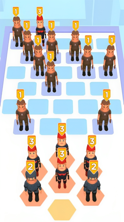 Idle Merge Angry Runner Guys游戏截图