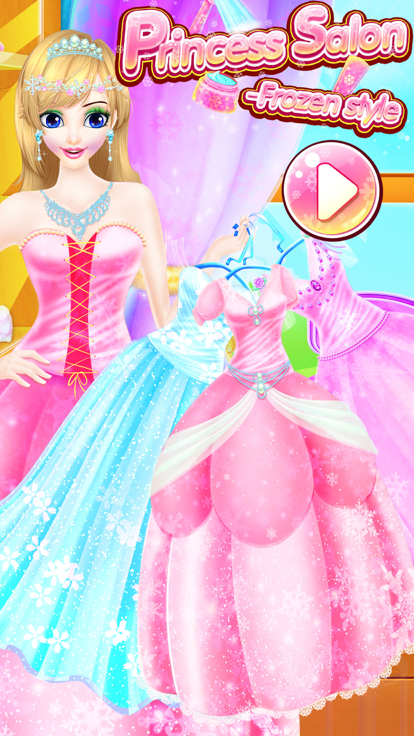 公主化妆沙龙 -  冰雪皇后女王风格游戏截图