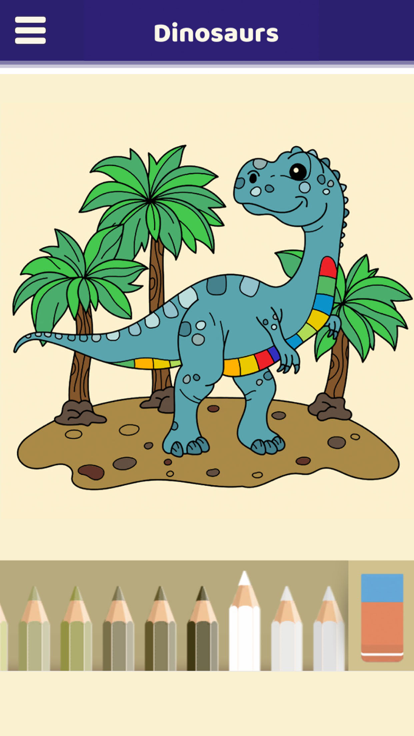 Lovely Dinosaurs Coloring Book游戏截图