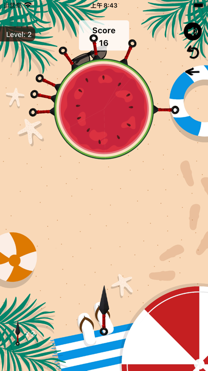 西瓜飞刀:夏日消暑切水果游戏,插飞刀游戏游戏截图