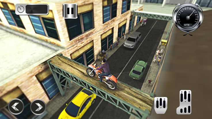 摩托车屋顶跳跃特技＆专业司机sim游戏截图