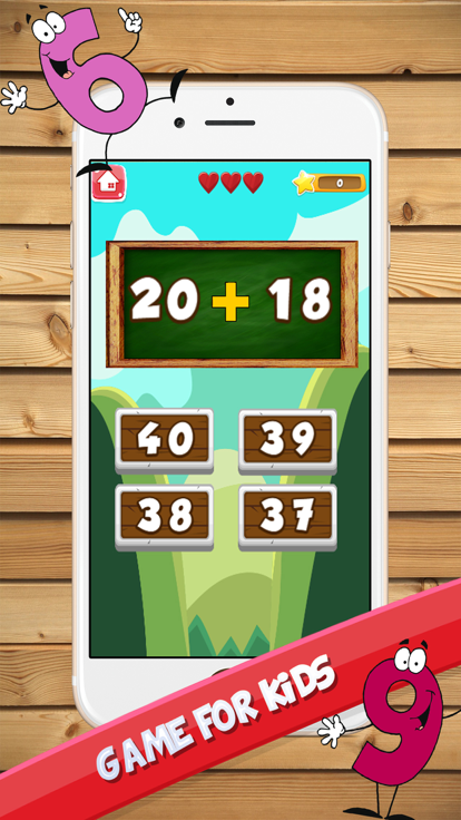 Math Game for Second Grade - 教育游戏数学游戏加成减法游戏截图