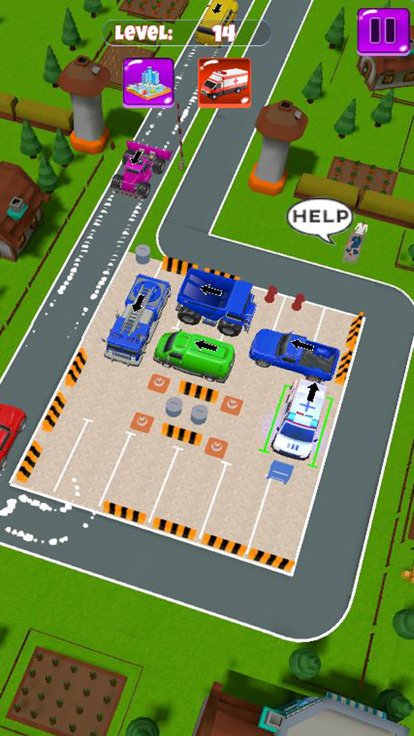 Ambulance Parking Jam游戏截图