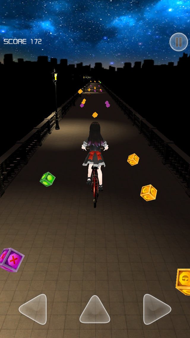 单车少女-夜色街灯游戏截图