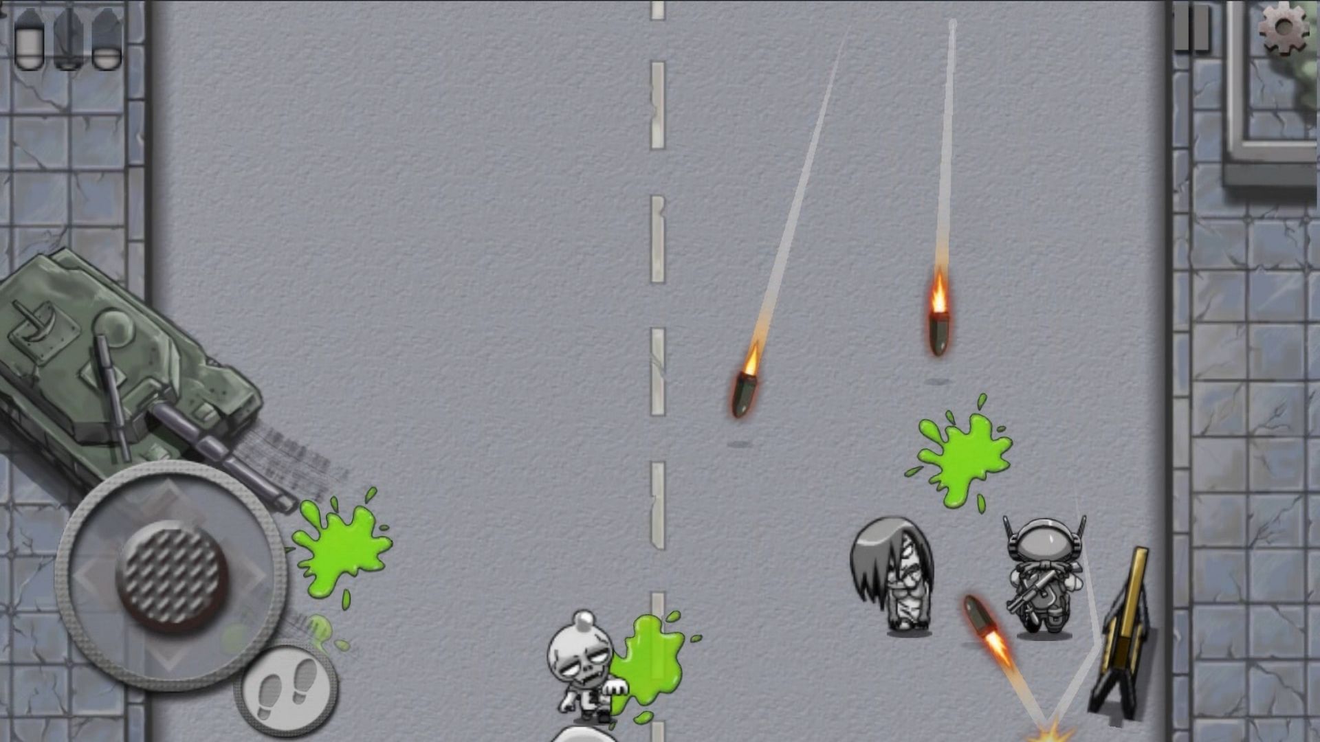 Screenshot of Escape From Zombie Road: The Last 3 Bullets