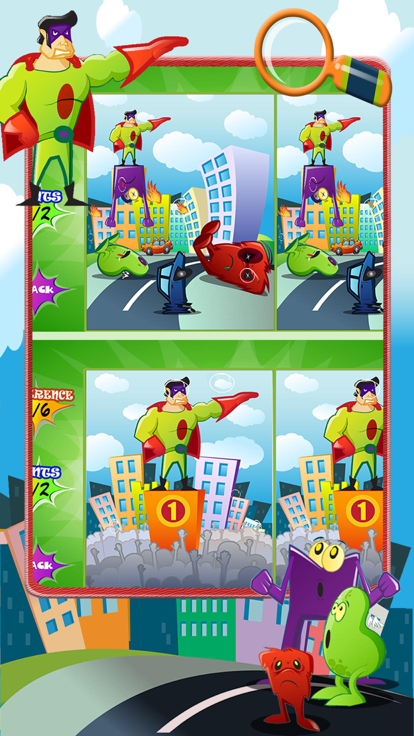 超级英雄大冒险找茬找不同单机游戏游戏截图