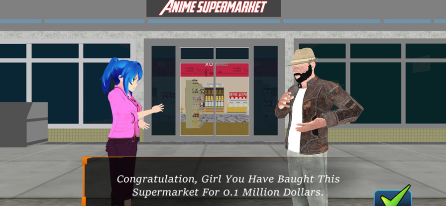 Anime Supermarket Cashier Girl游戏截图