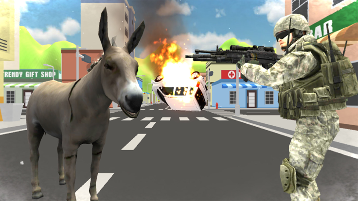 Donkey City Attack Vs Soldier游戏截图