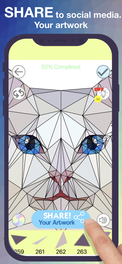 多边形 涂色游戏 - 按数字填色游戏截图