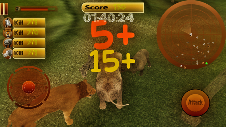 丛林动物攻击大象模拟器游戏游戏截图