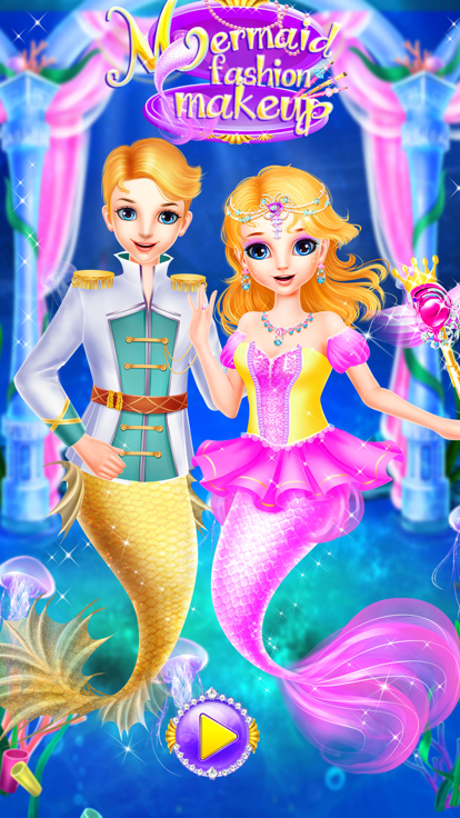 美人鱼婚礼化妆-女孩游戏游戏截图